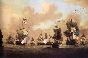 Monamy, Peter The Surrender of the Spanish Fleet to the British at Havana Sweden oil painting artist